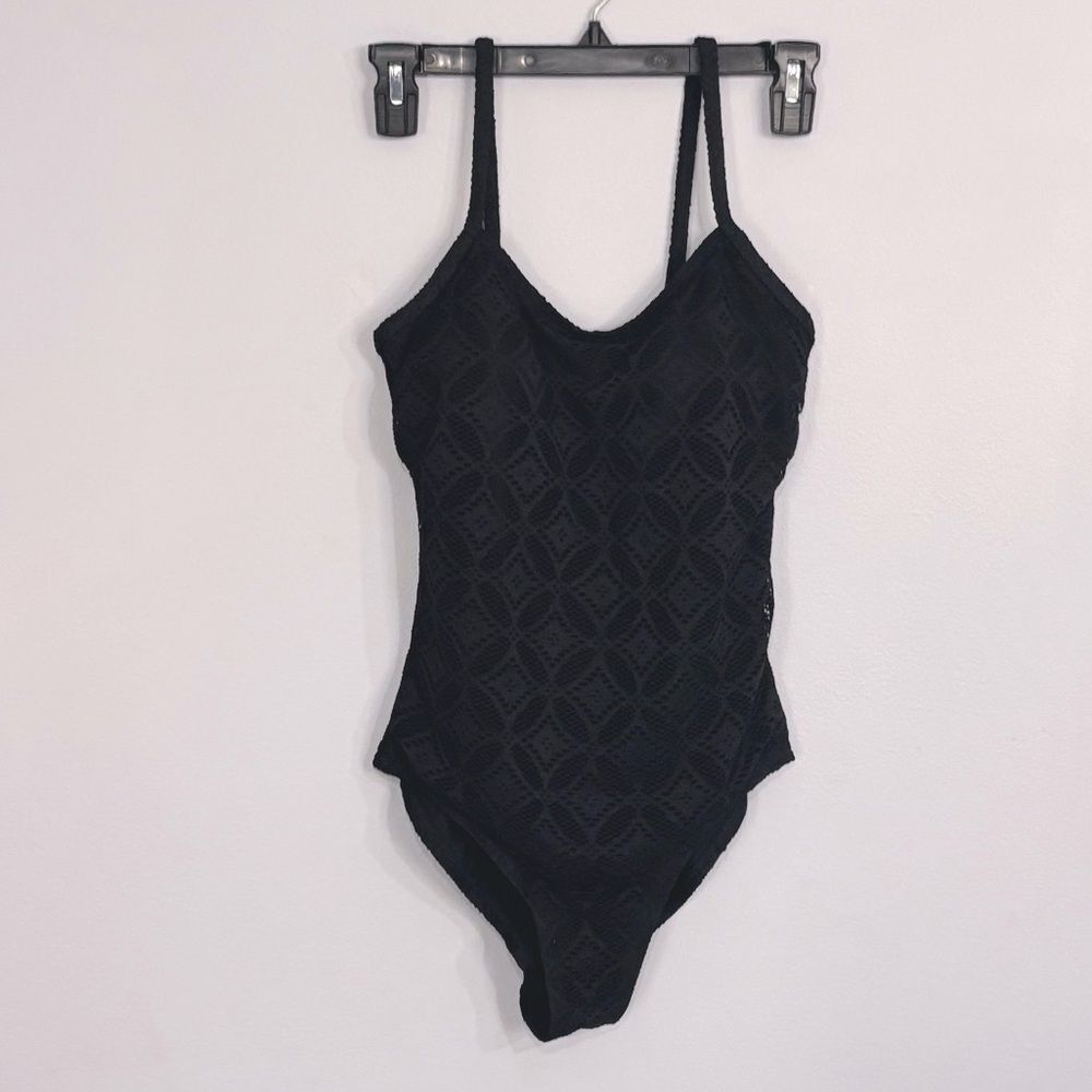 Catalina | Women’s Black Cut out Print One Piece Swimsuit Bathing Suit Small 4-6